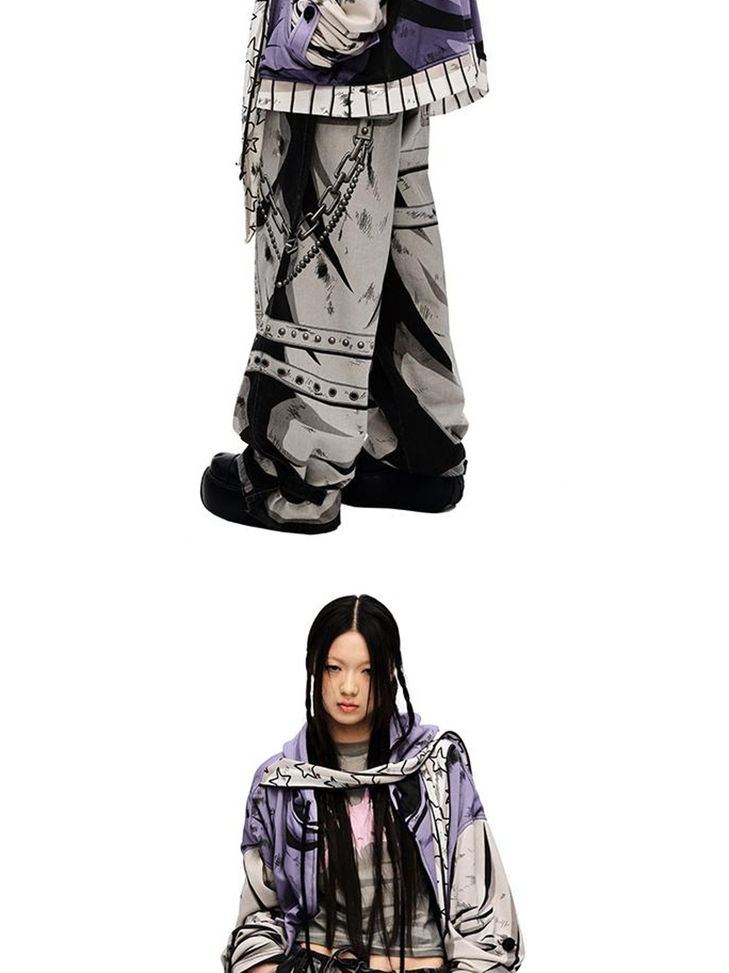 CFIERCE Fierce Purple Print Hoodie