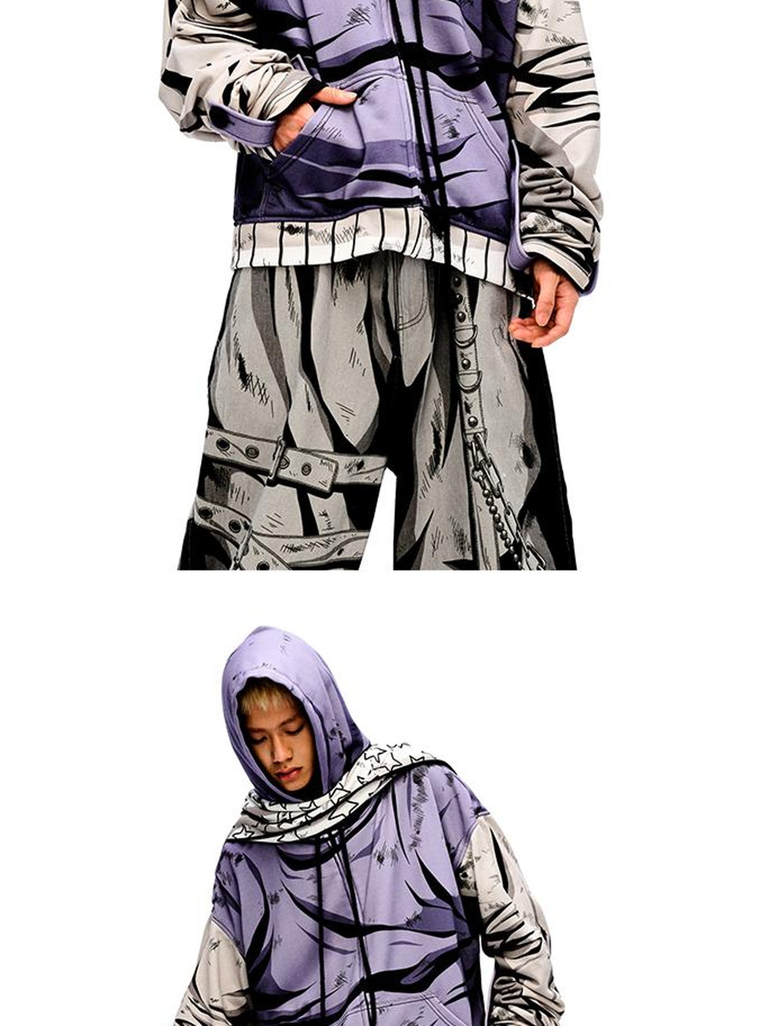 CFIERCE Fierce Purple Print Hoodie