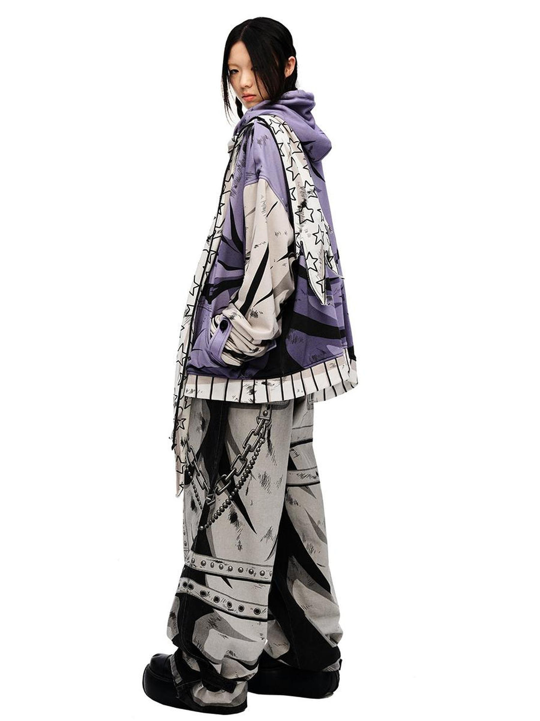 CFIERCE Fierce Purple Print Hoodie