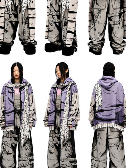 CFIERCE Fierce Purple Print Hoodie