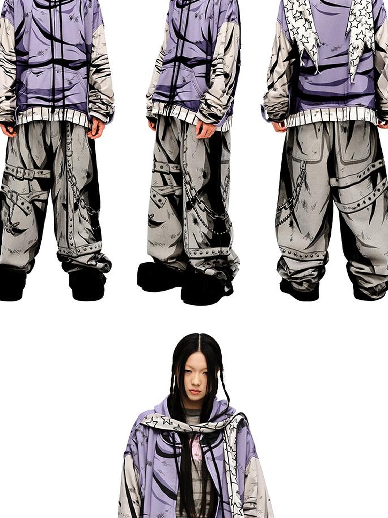 CFIERCE Fierce Purple Print Hoodie