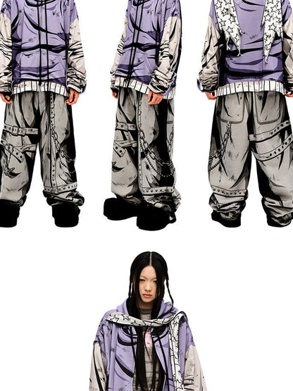 CFIERCE Fierce Purple Print Hoodie
