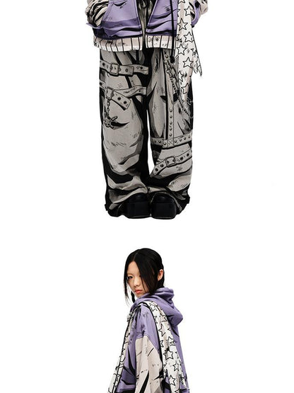CFIERCE Fierce Purple Print Hoodie