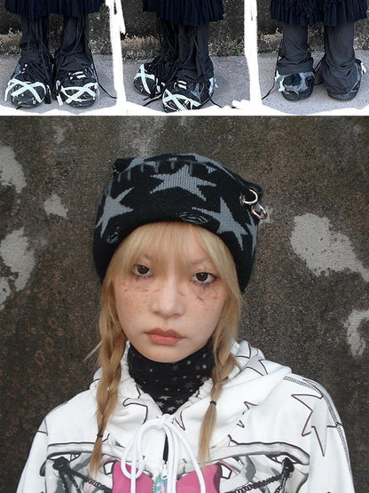 CFIERCE Fierce Rabbit Star Knit Beanie