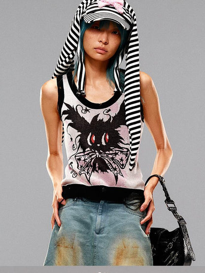 CFIERCE Fierce Striped Rabbit Ear Baseball Cap