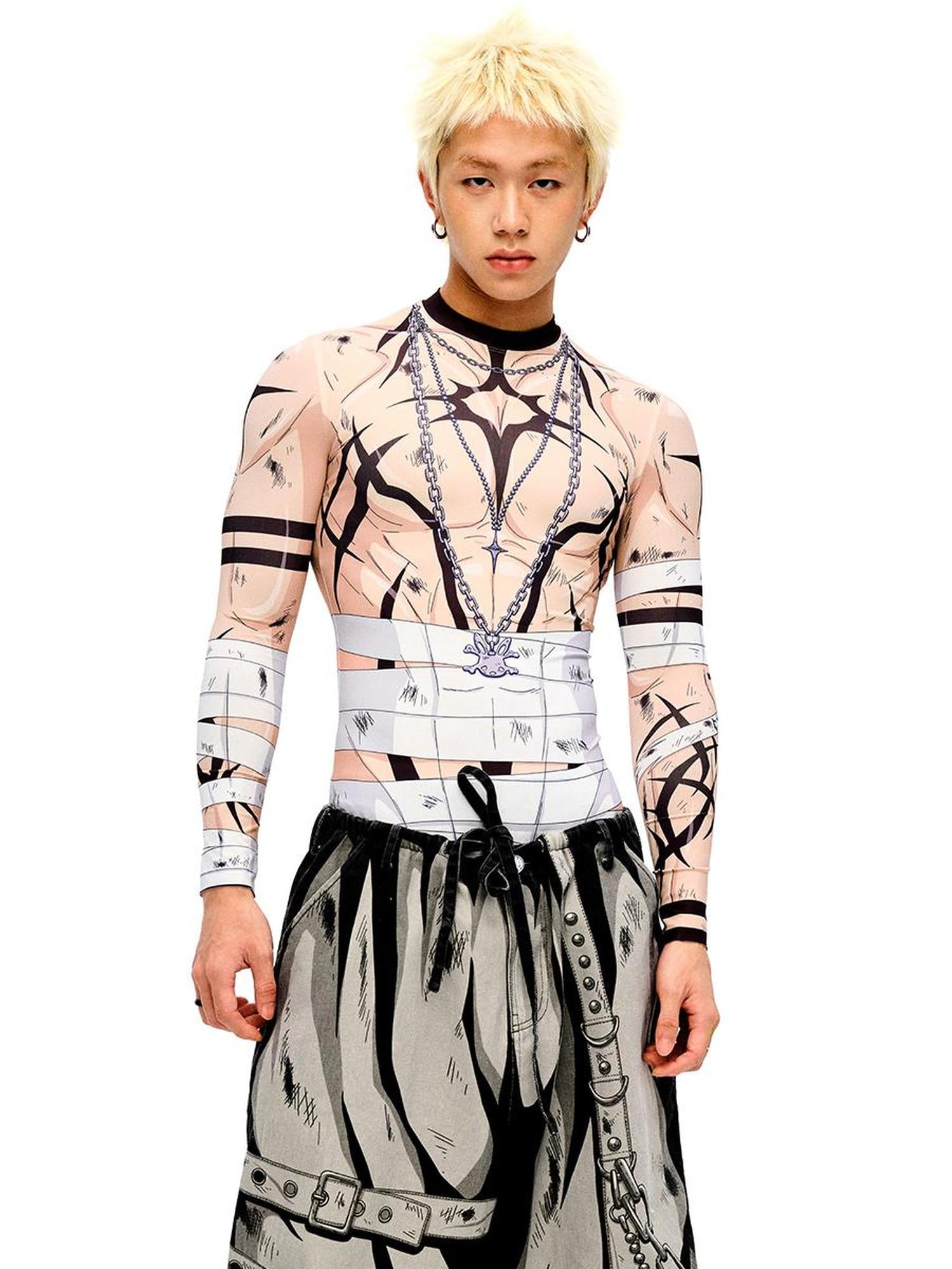 CFIERCE Fierce Warrior Print Base Layer Top