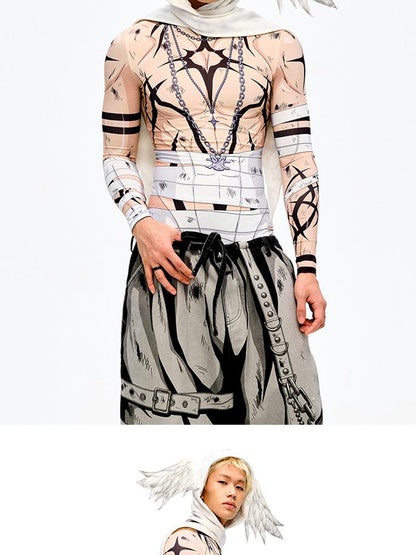 CFIERCE Fierce Warrior Print Base Layer Top