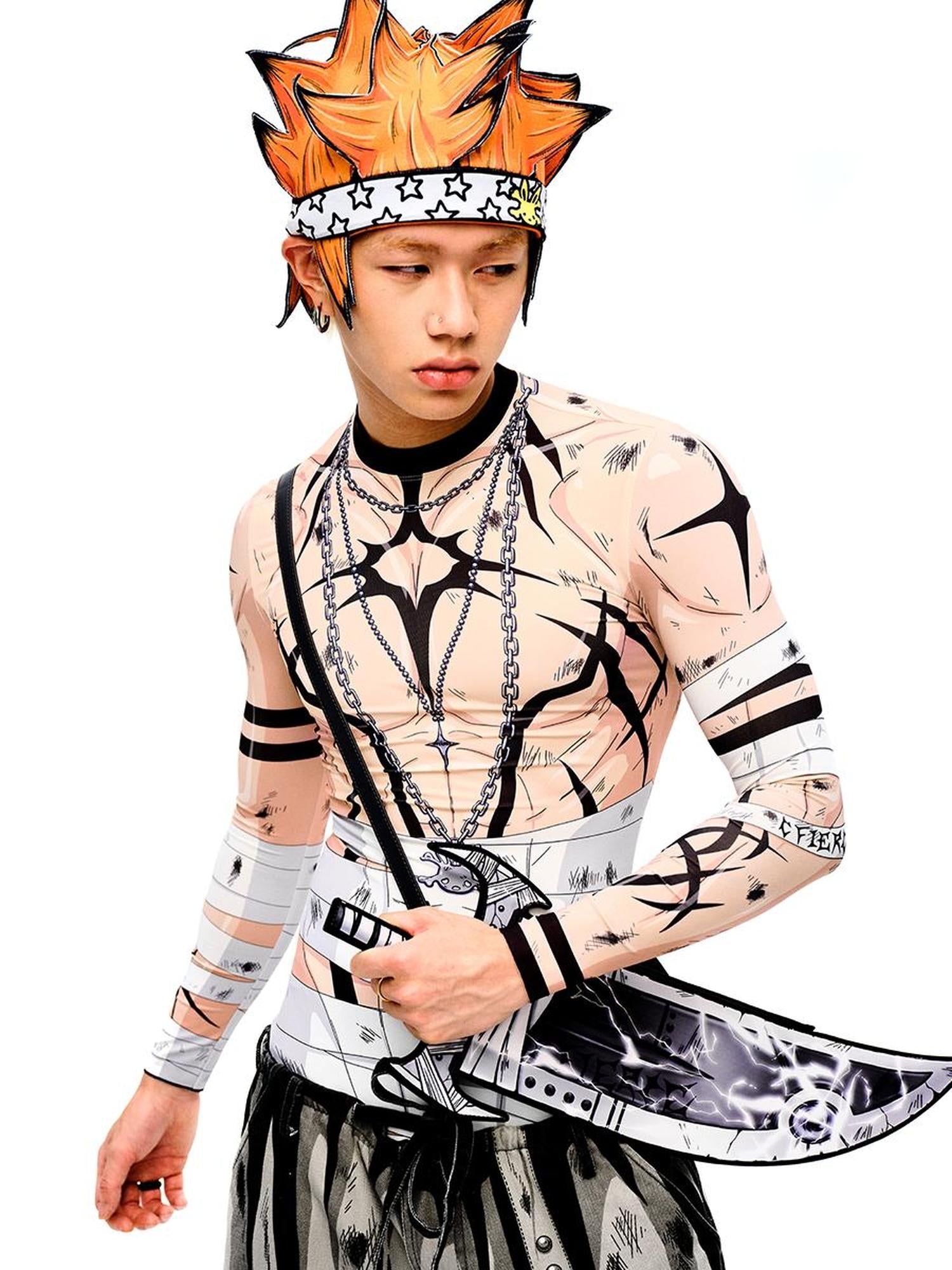 CFIERCE Fierce Warrior Print Base Layer Top
