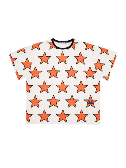 CFIERCE Five Pointed Star Print Oversized Tee