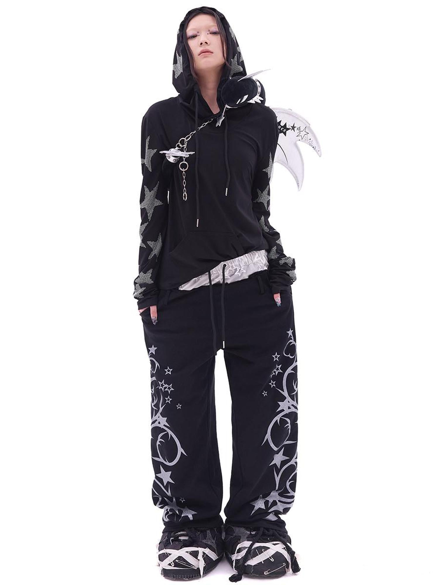 CFIERCE Flash Print Joggers With Glitter Accent