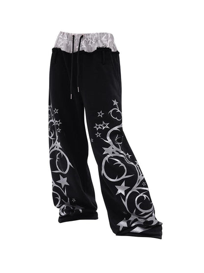 CFIERCE Flash Print Joggers With Glitter Accent