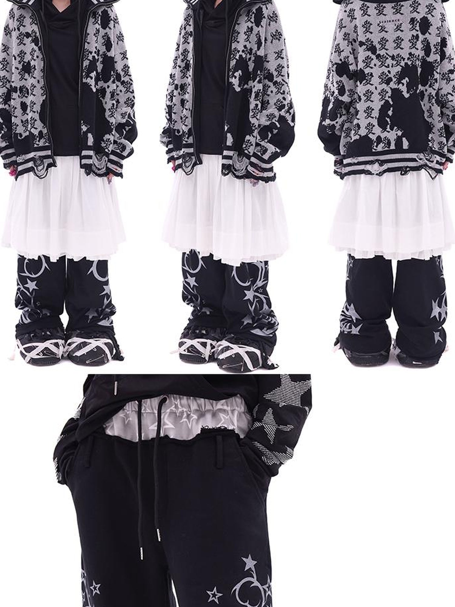 CFIERCE Flash Print Joggers With Glitter Accent