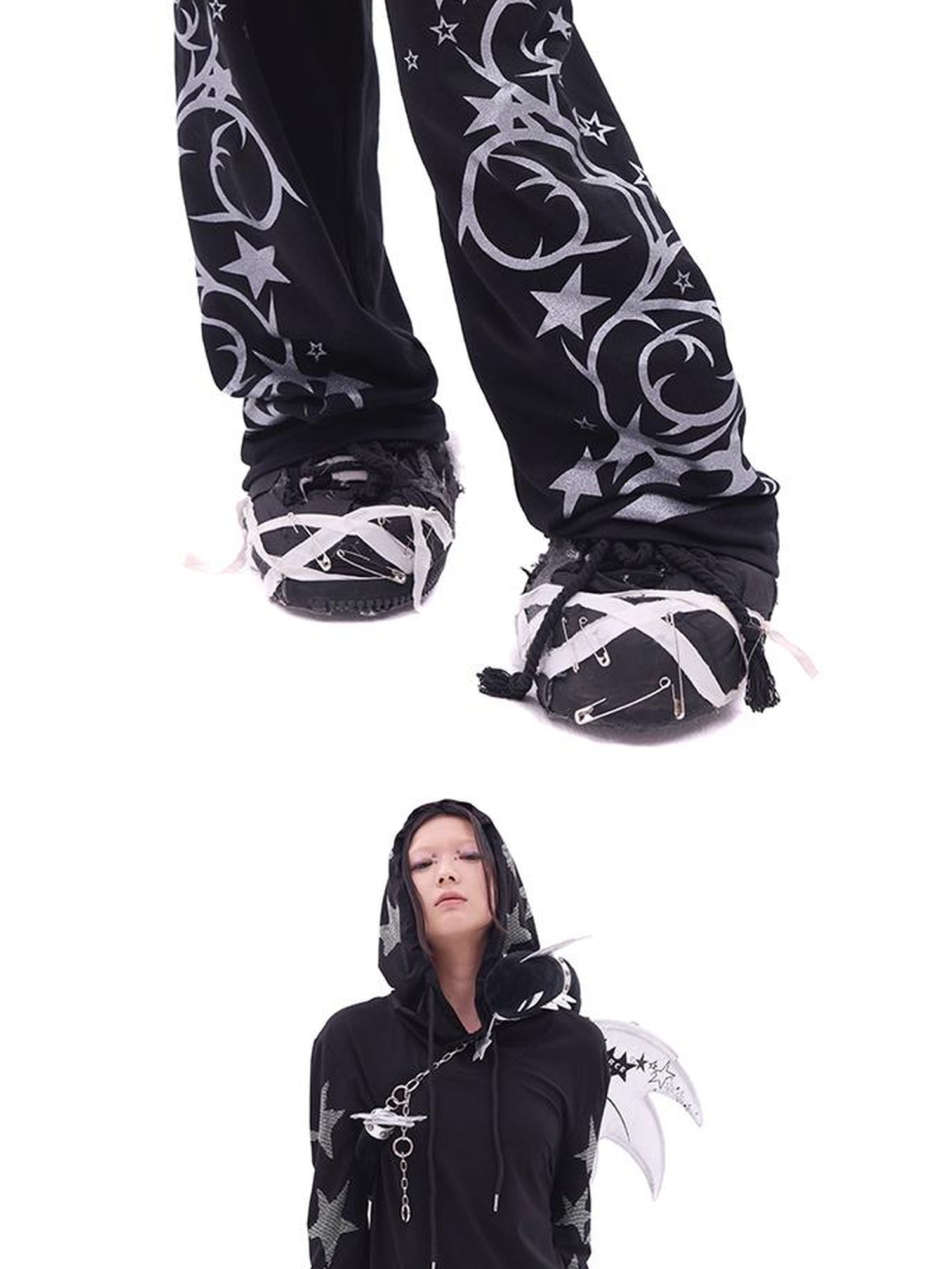 CFIERCE Flash Print Joggers With Glitter Accent
