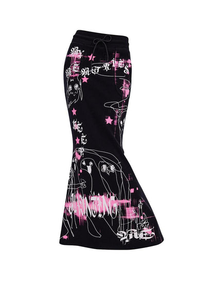 CFIERCE Ghost Print Low Waist Slim Fit Women&