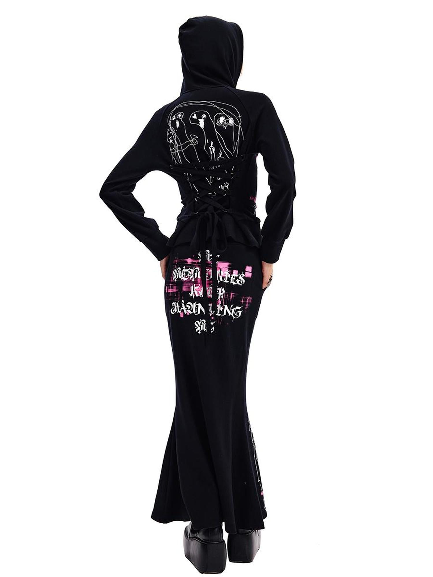 CFIERCE Ghost Print Mermaid Skirt