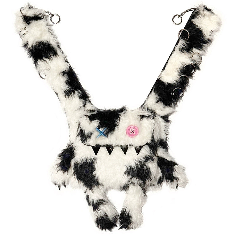 CFIERCE_Glossy_Faux_Fur_Rabbit_Leather_Trimmed_Dual_Use_Bag_MISSTT