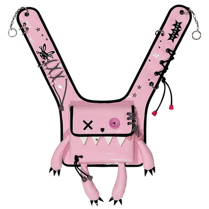 CFIERCE_Glossy_Faux_Fur_Rabbit_Leather_Trimmed_Dual_Use_Bag_MISSTT