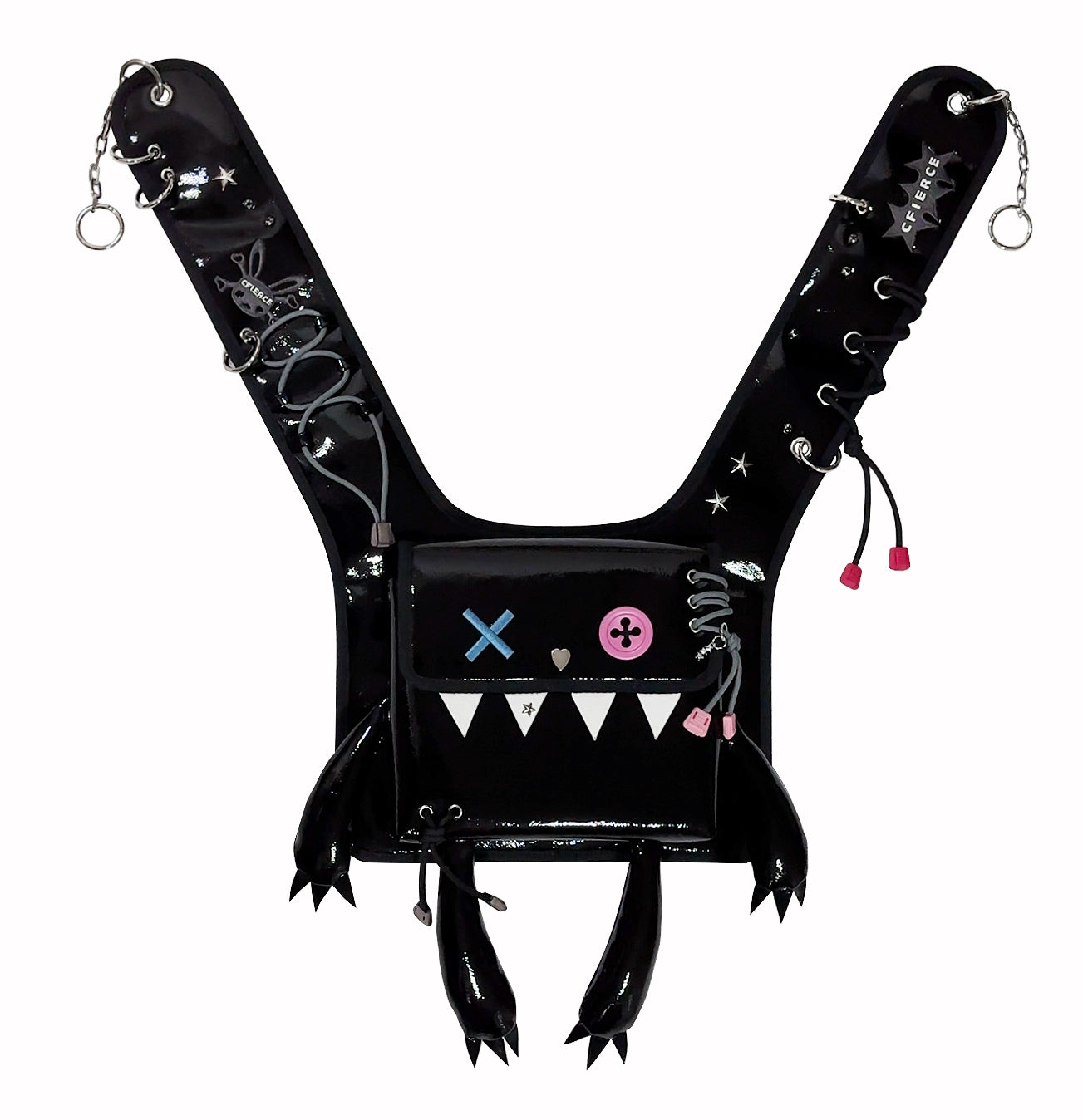CFIERCE_Glossy_Faux_Fur_Rabbit_Leather_Trimmed_Dual_Use_Bag_MISSTT