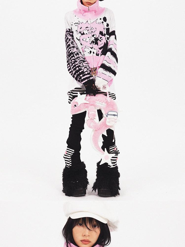 CFIERCE Gradient Dragon Knit Long Sleeve Women&