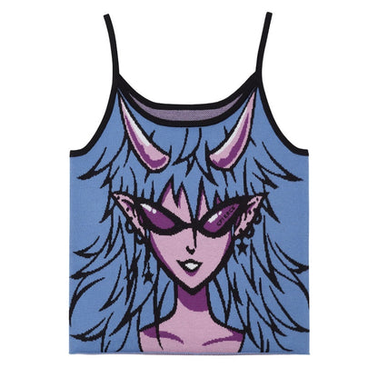 CFIERCE_Gray_Witch_Knit_Webbing_H_Shape_Women&