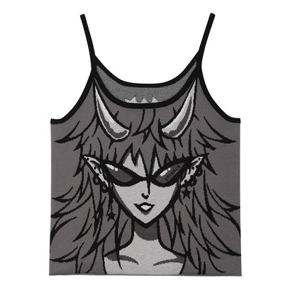 CFIERCE_Gray_Witch_Knit_Webbing_H_Shape_Women&