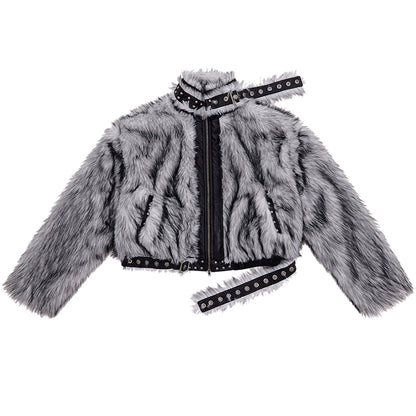 CFIERCE_Grey_Fur_Trimmed_Coat_Aw24_MISSTT