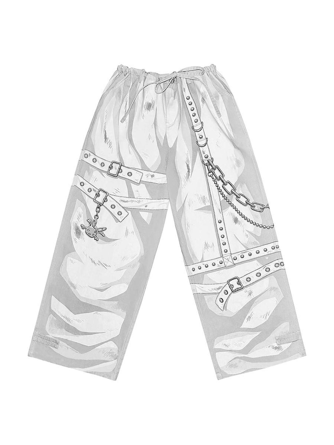 CFIERCE Hand Painted Floral Print Denim Jeans