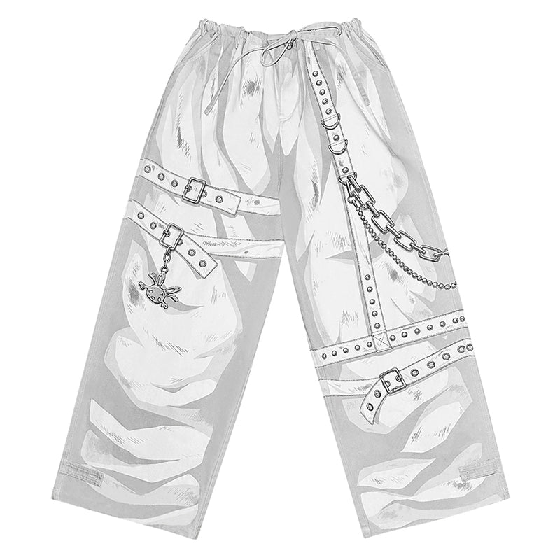 CFIERCE Hand Painted Floral Print Denim Jeans