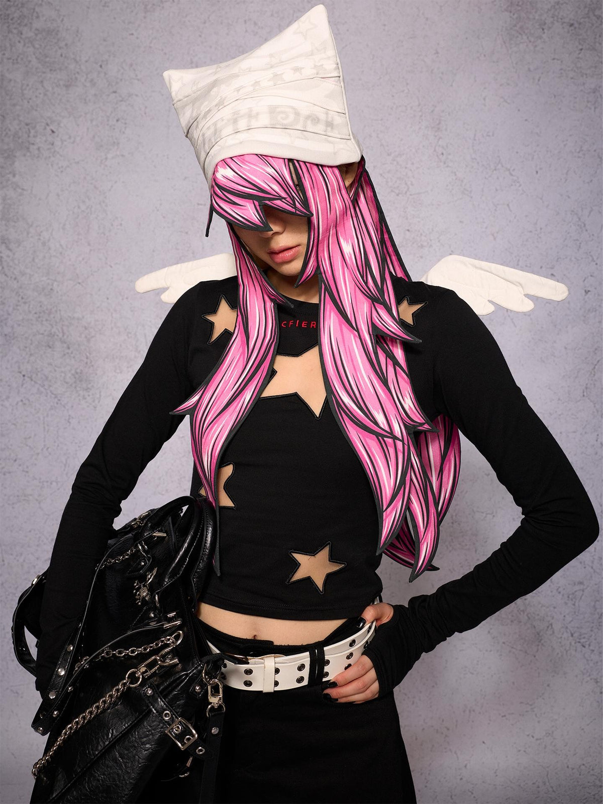 CFIERCE Hand Painted Print Long Hair Elf Women&
