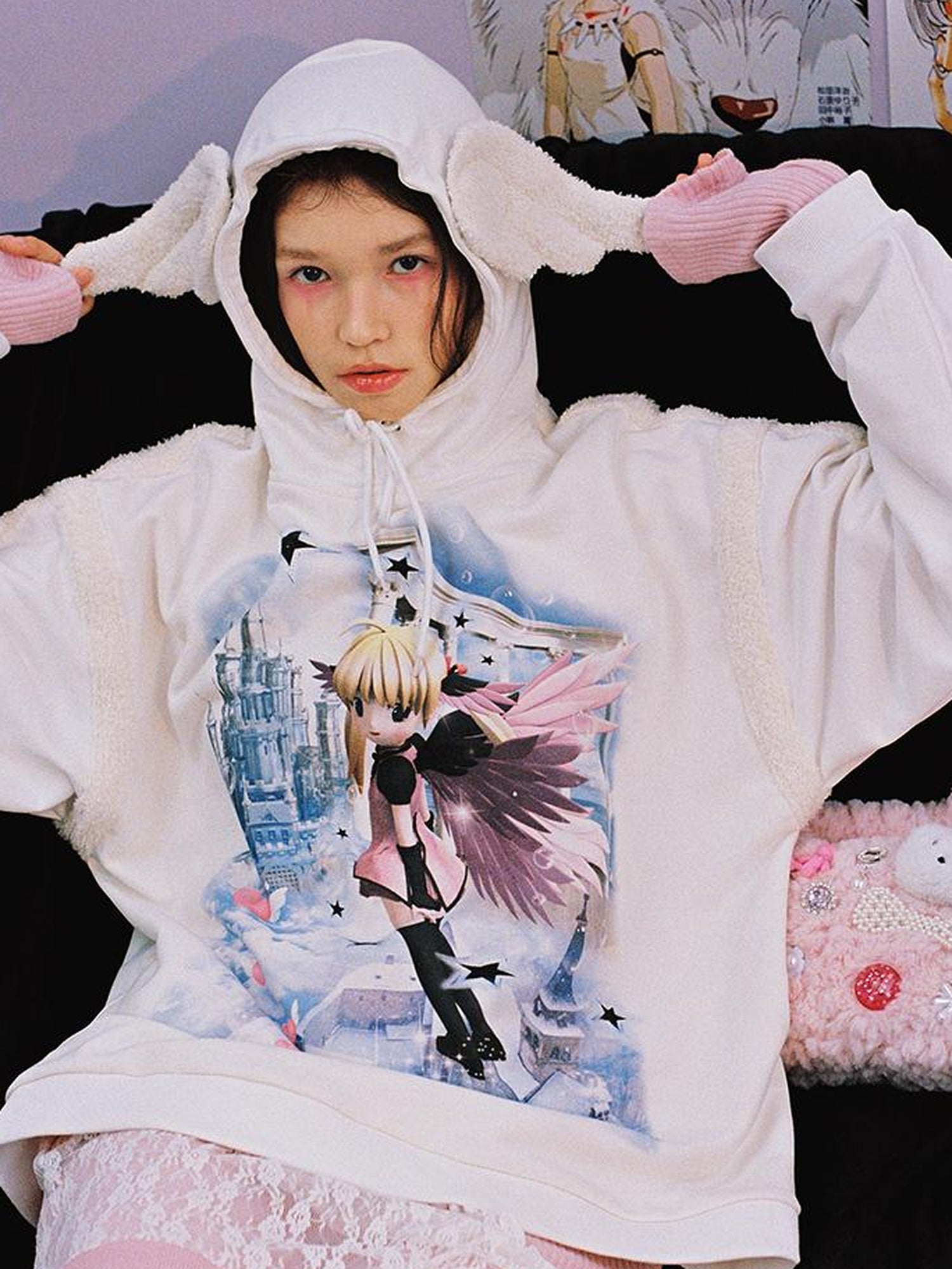 CFIERCE Heaven Angel Wings Printed Hoodie