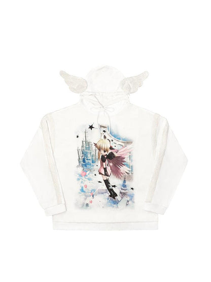 CFIERCE Heaven Angel Wings Printed Hoodie