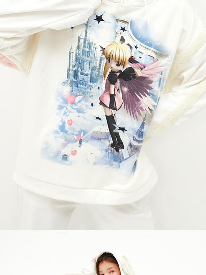CFIERCE Heaven Angel Wings Printed Hoodie