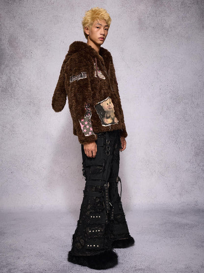 CFIERCE Hooded Rabbit Print Patch Women&