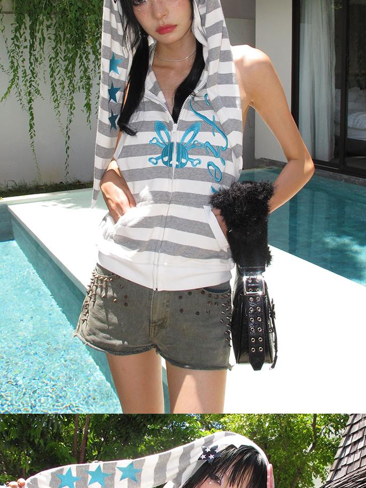 CFIERCE Hooded Towel Bunny Vest