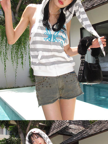 CFIERCE Hooded Towel Bunny Vest