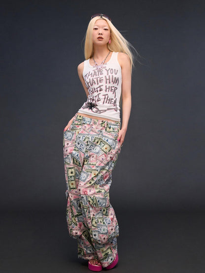 CFIERCE I Hate Graphic Print H Silhouette Round Neck Women&