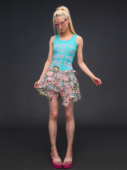 CFIERCE I Hate Graphic Print H Silhouette Round Neck Women&