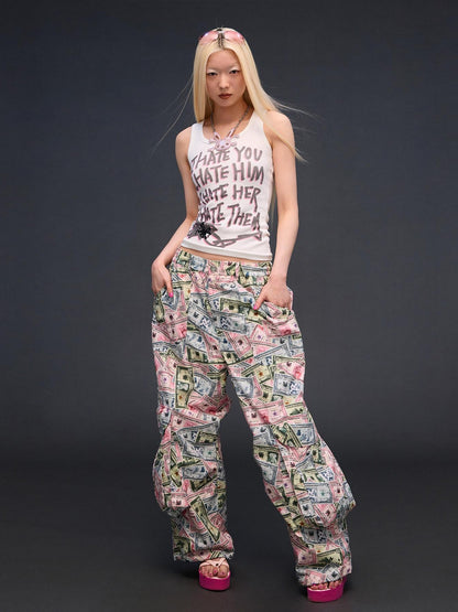 CFIERCE I Hate Graphic Print H Silhouette Round Neck Women&