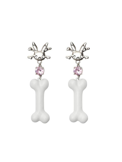 CFIERCE K C Bone Stud Earrings