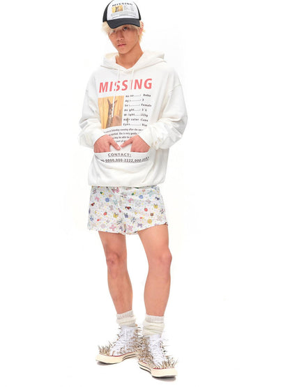 CFIERCE Kangaroo Letter Print Hooded Women&