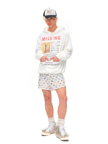 CFIERCE Kangaroo Letter Print Hooded Women&
