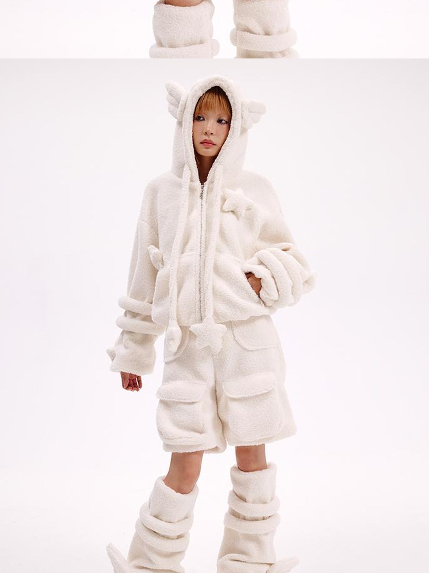 CFIERCE Lamb Fleece Shorts