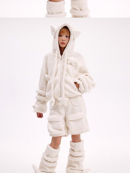 CFIERCE Lamb Fleece Shorts