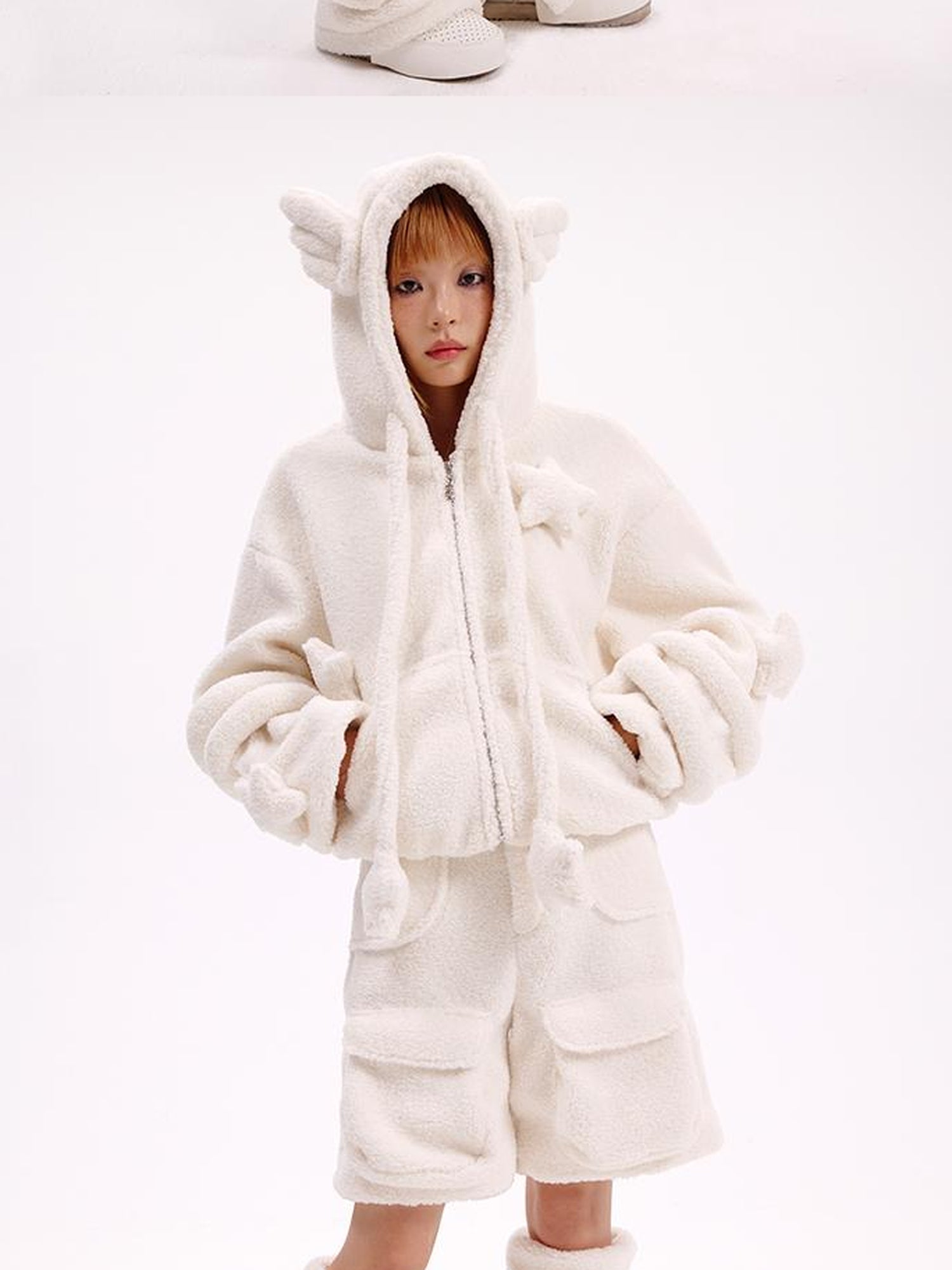 CFIERCE Lamb Fleece Shorts