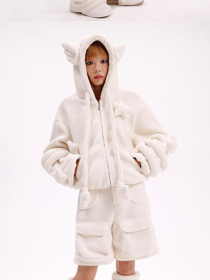 CFIERCE Lamb Fleece Shorts