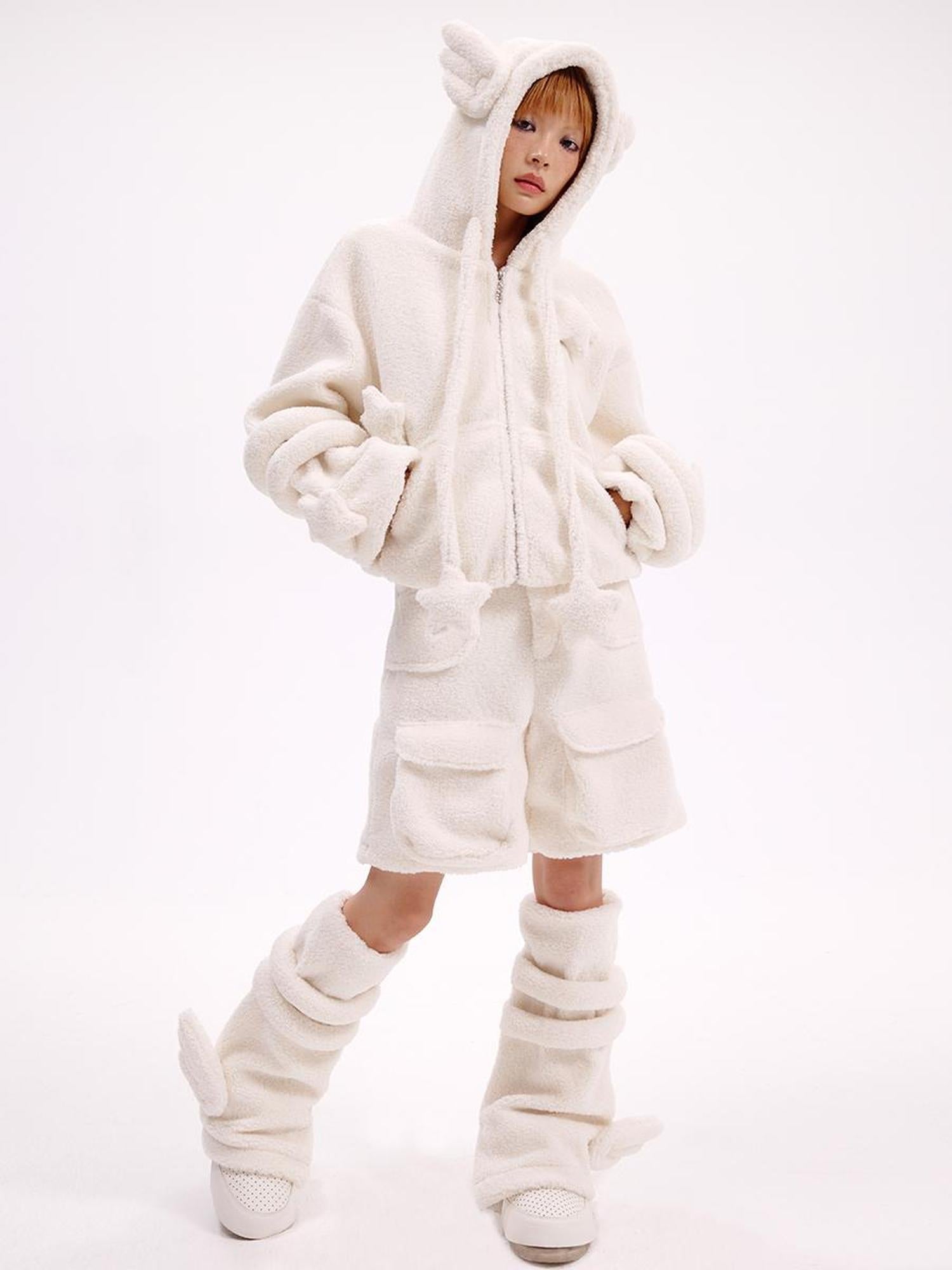 CFIERCE Lamb Fleece Shorts