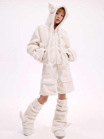 CFIERCE Lamb Fleece Shorts
