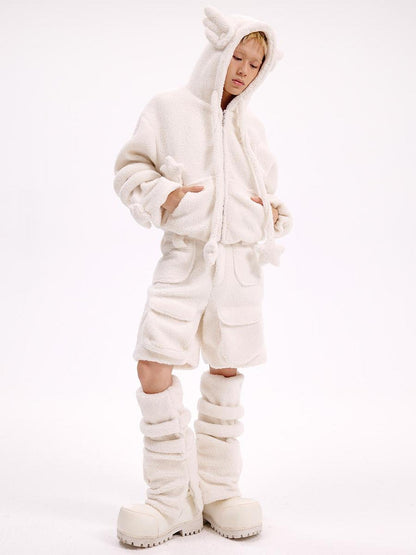 CFIERCE Lamb Fleece Shorts