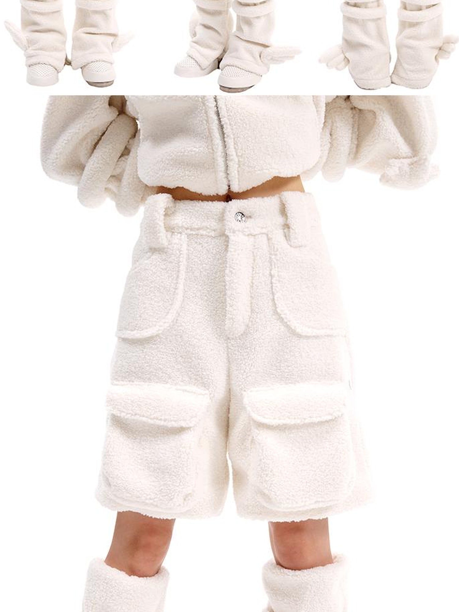 CFIERCE Lamb Fleece Shorts