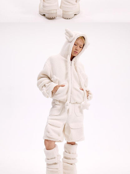 CFIERCE Lamb Fleece Shorts